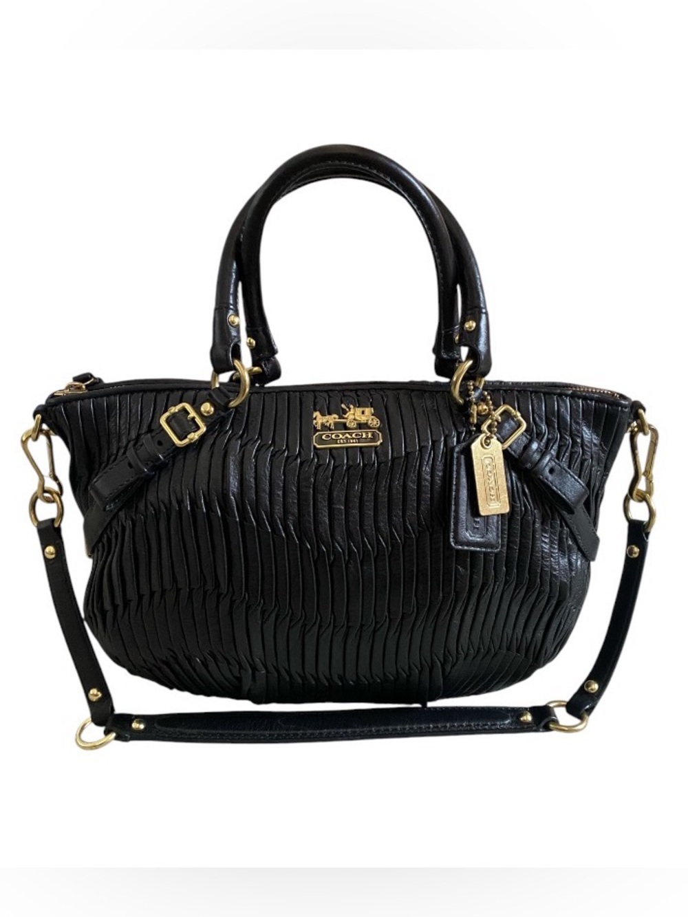 Coach Madison Sophia gathered leather two way satchel